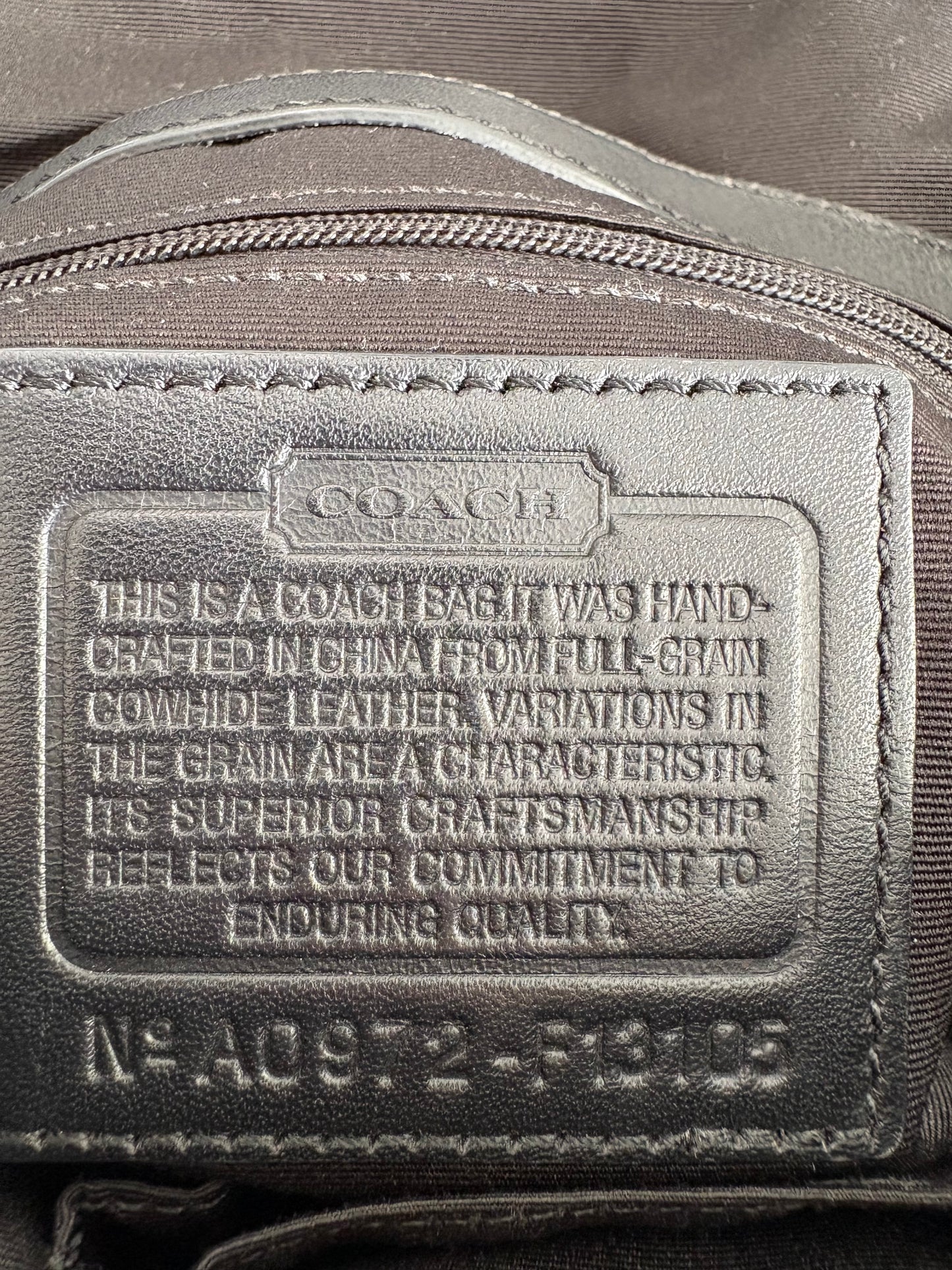 Coach Soho Black Leather Shoulder Bag