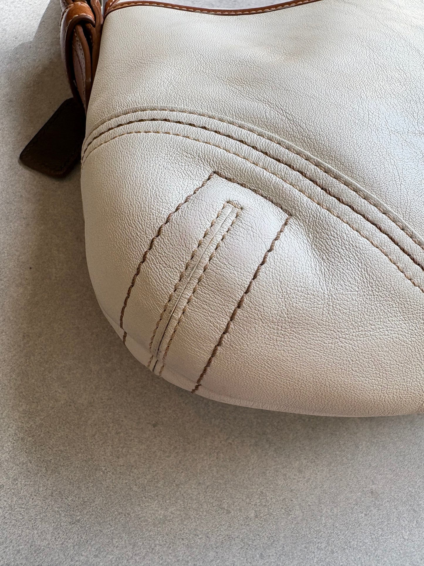 Coach Soho Cream and Brown Leather Shoulder Bag