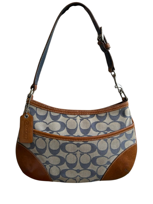 Coach Blue Monogram Shoulder Bag
