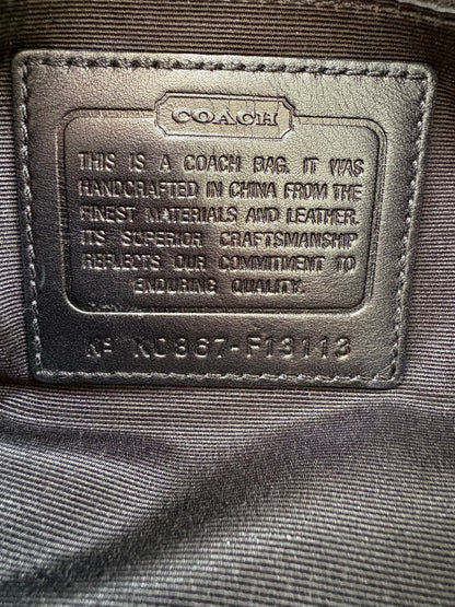 Coach Soho Black and Grey Monogram Shoulder Bag