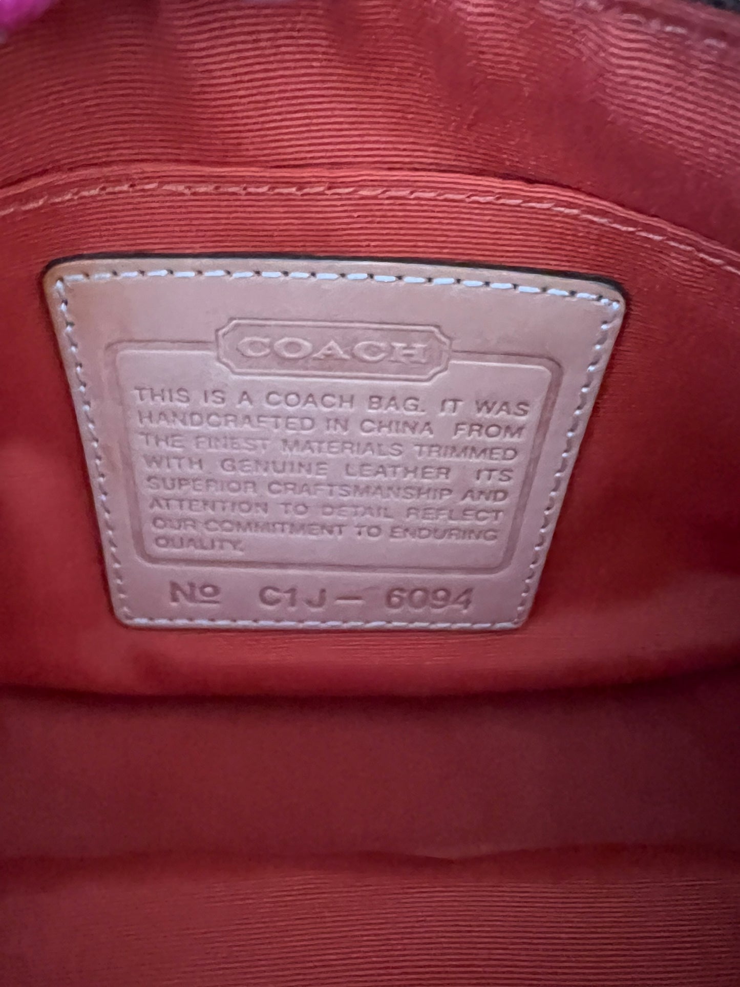 Coach Signature Demi Tan with Coach Charm