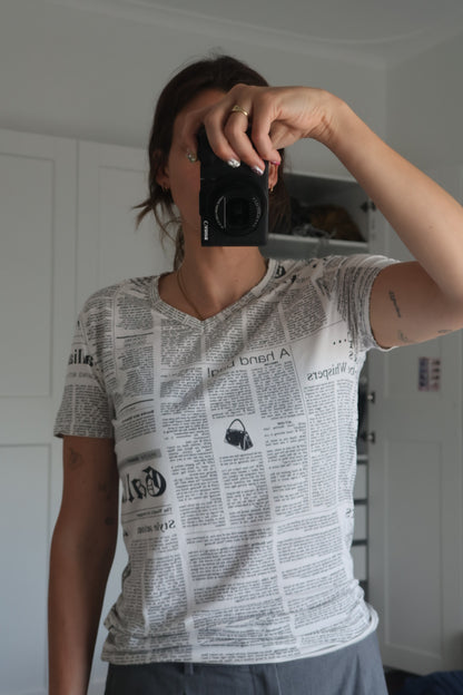 John Galliano Newspaper Top Size