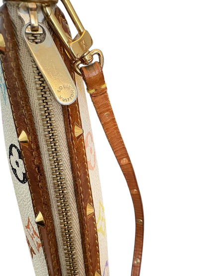 Louis Vuitton x Takashi Murakami White Multicolour Pochette Accessoires 2000s