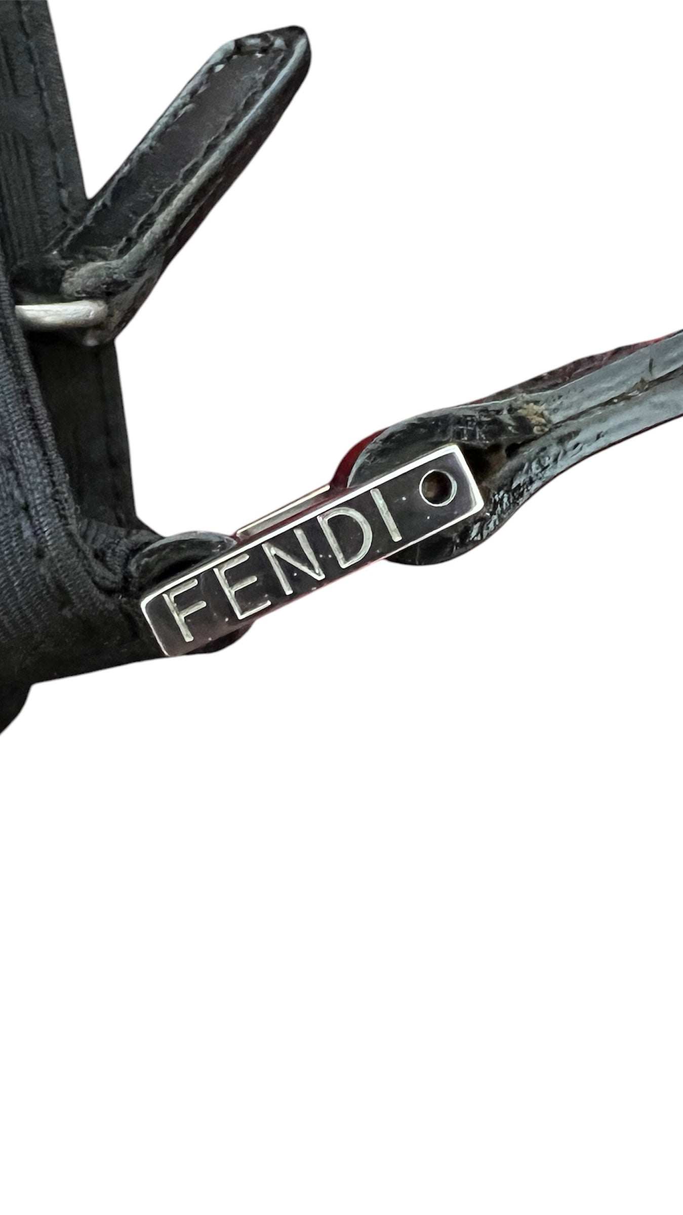 Fendi Zucca shoulder bag in black canvas