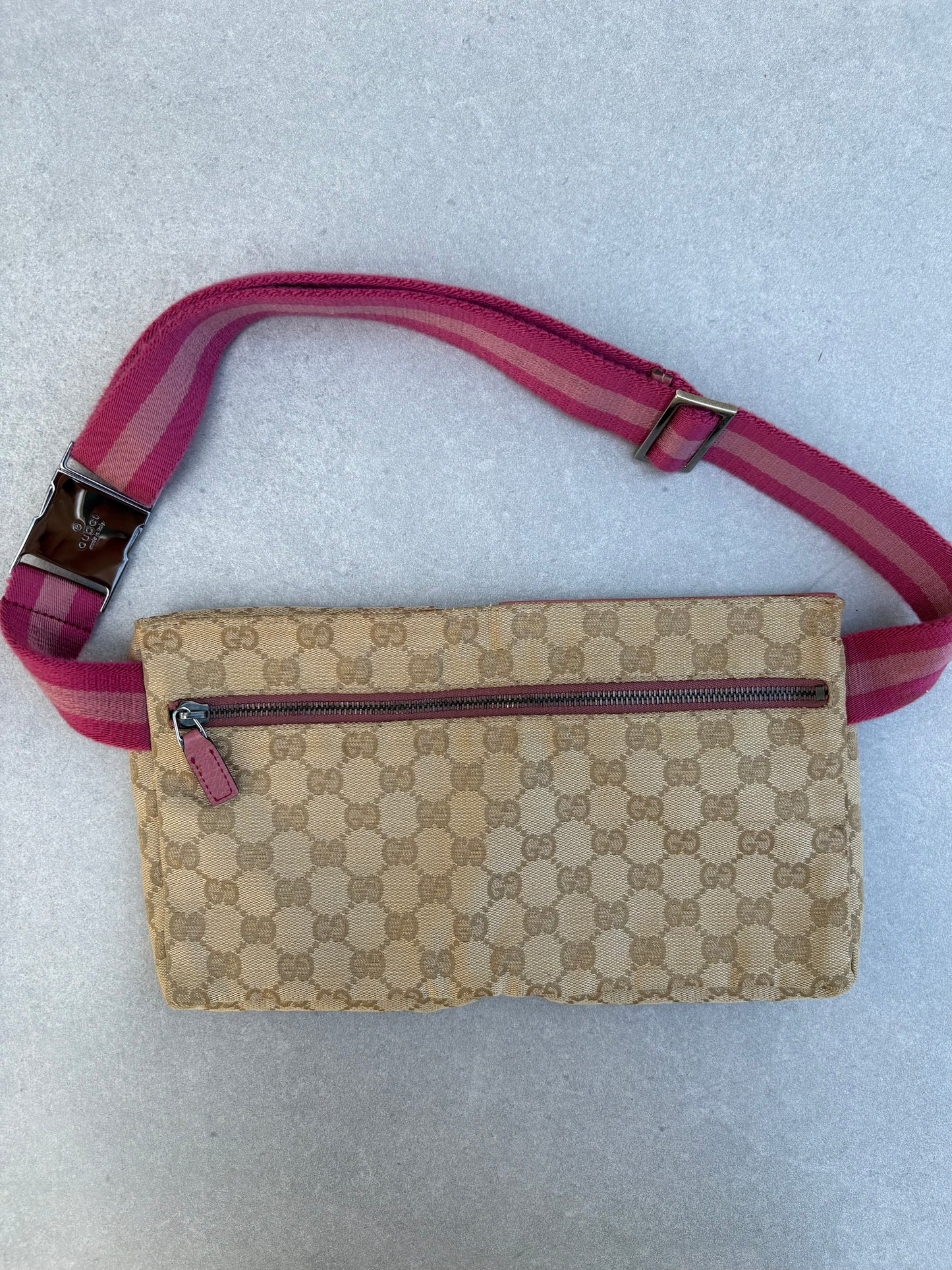 Gucci Belt Bag Pink and Beige