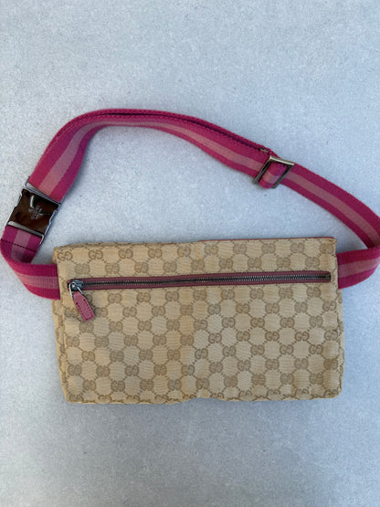 Gucci Belt Bag Pink and Beige