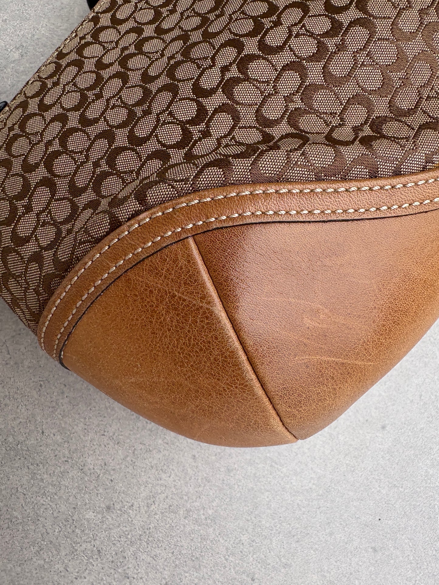 Coach Brown Monogram Signature Shoulder Bag