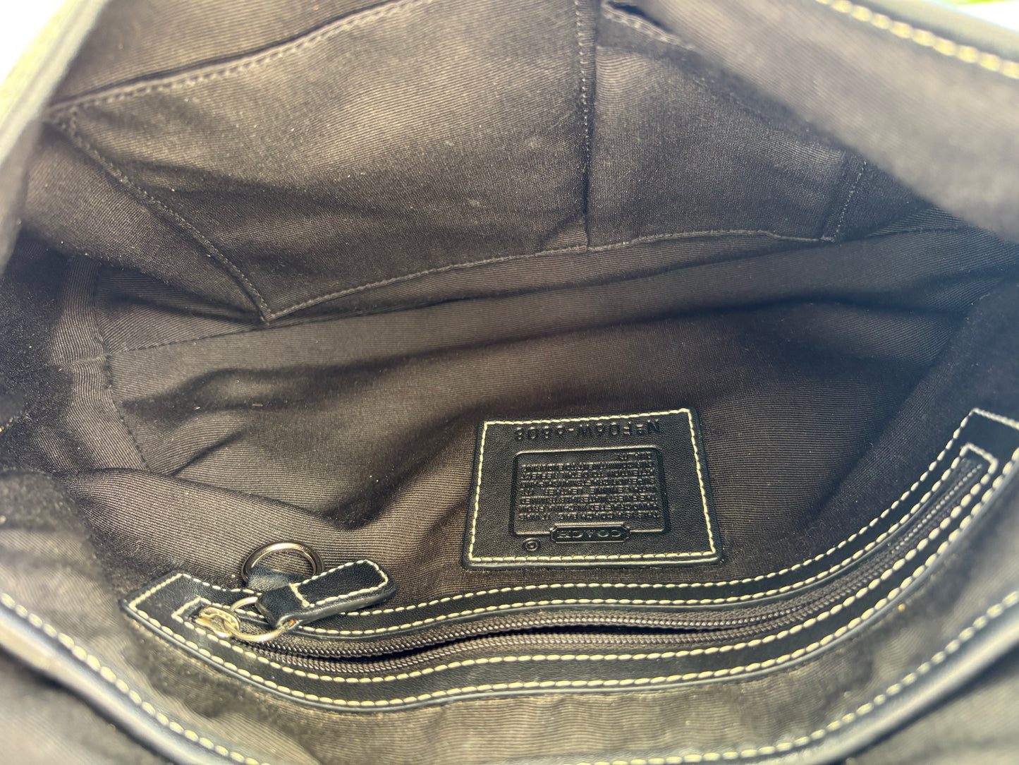 Coach Soho Black and Grey Monogram Shoulder Bag