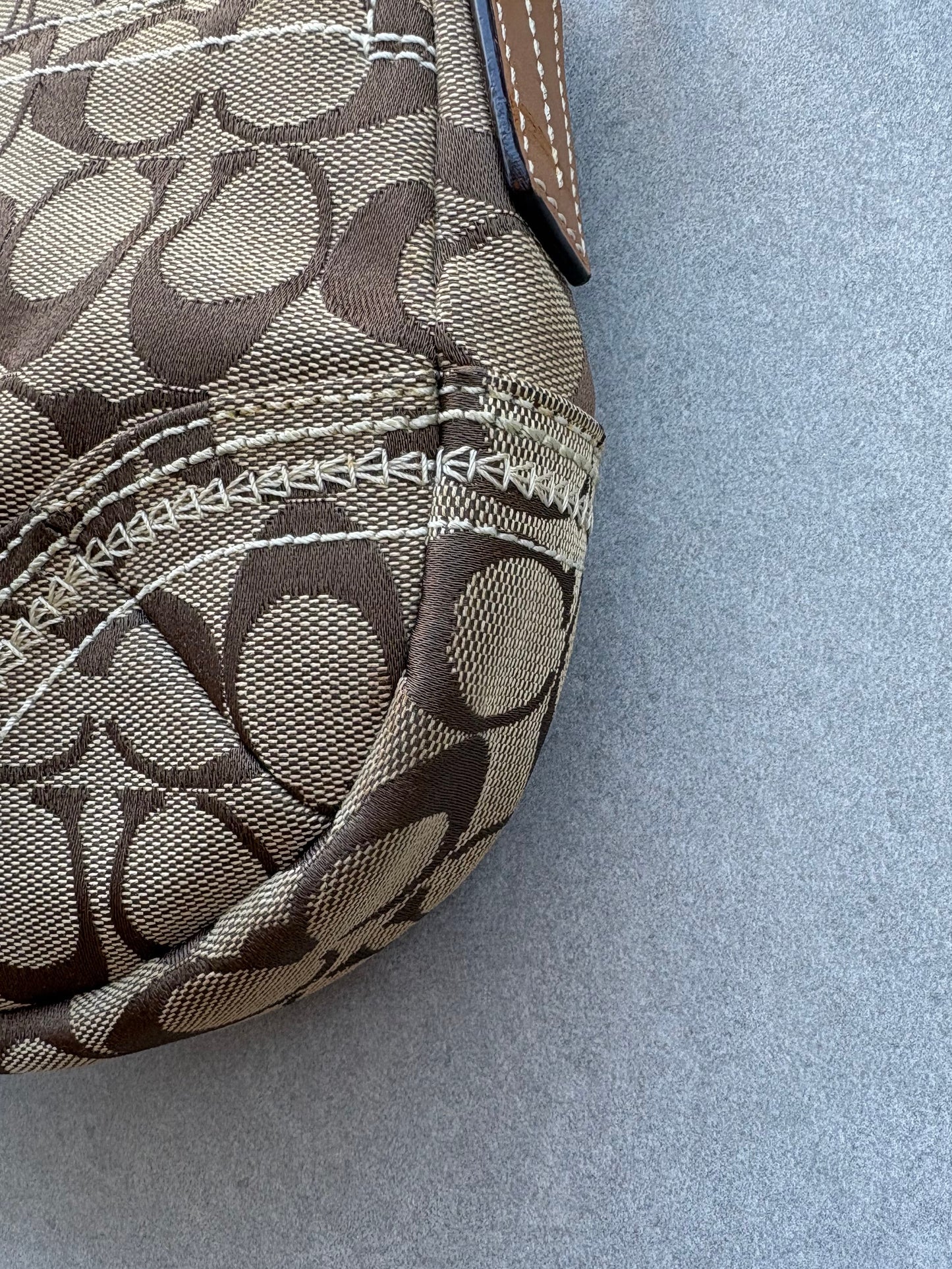 Coach Soho Brown Monogram Shoulder Bag