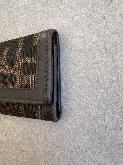 Fendi Zucca Canvas and Leather Key Holder