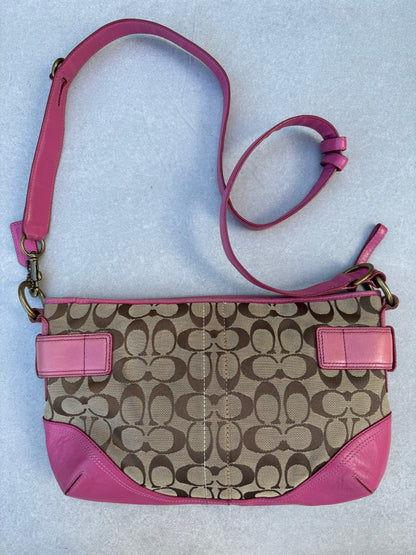 Coach Pink Signature Monogram Bag