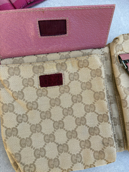 Gucci Belt Bag Pink and Beige