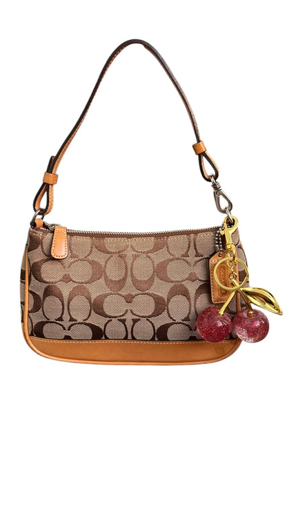 Coach Signature Demi Tan Pink Cherry