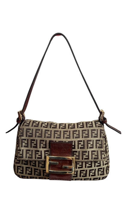 Fendi Zucchino Mini Manma Bucket Shoulder Bag