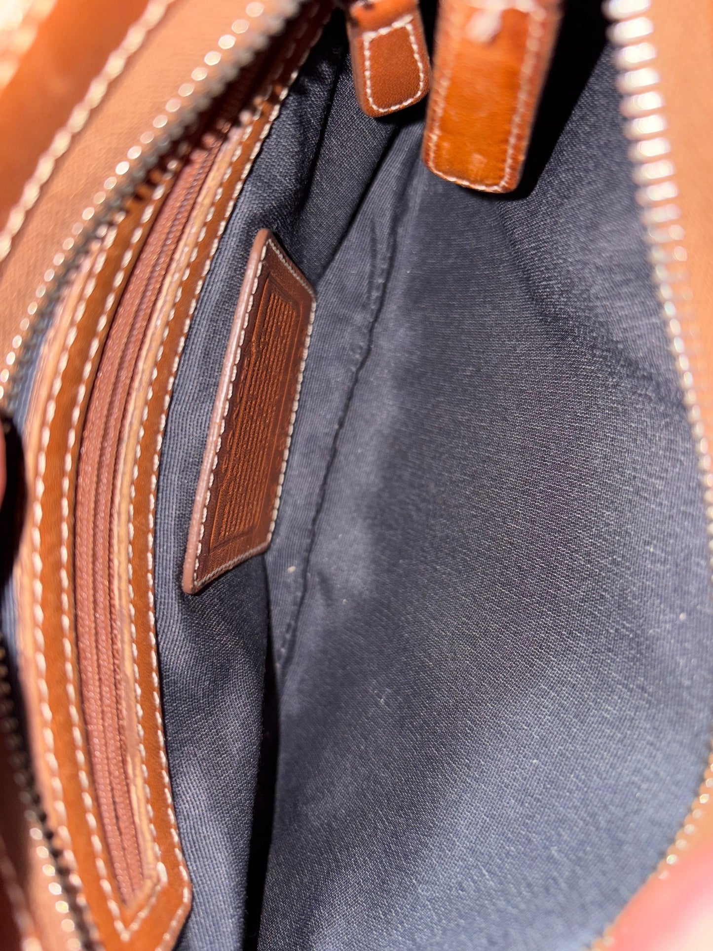 Coach Blue Monogram Shoulder Bag
