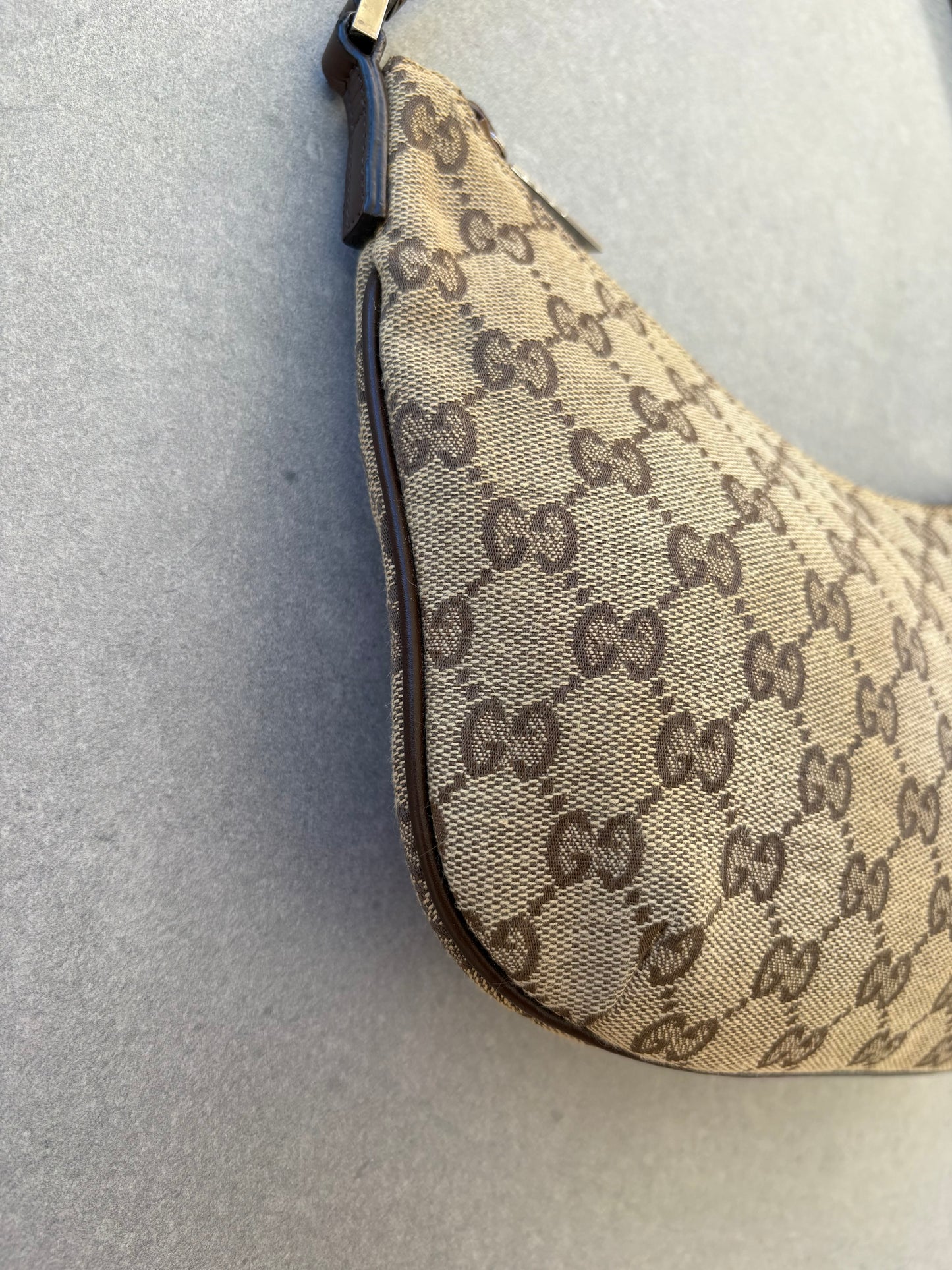 Gucci Brown GG Canvas and Leather Shoulder Bag