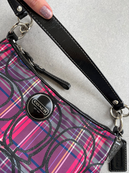 Coach Poppy Tartan Shoulder Bag