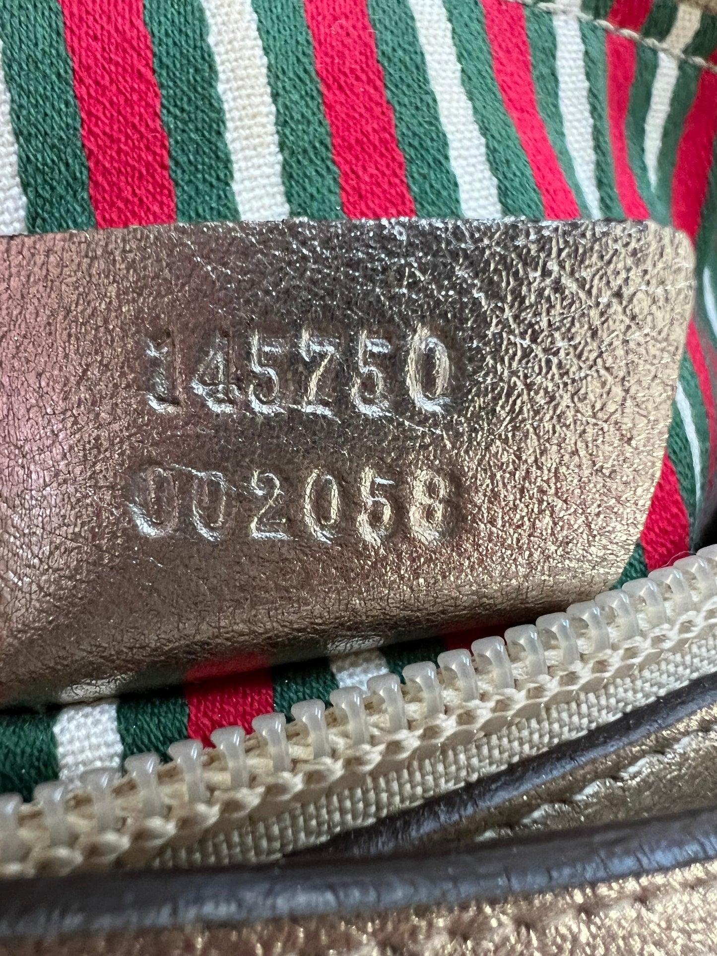 Gucci Metallic GG Canvas & Leather Abbey Pochette