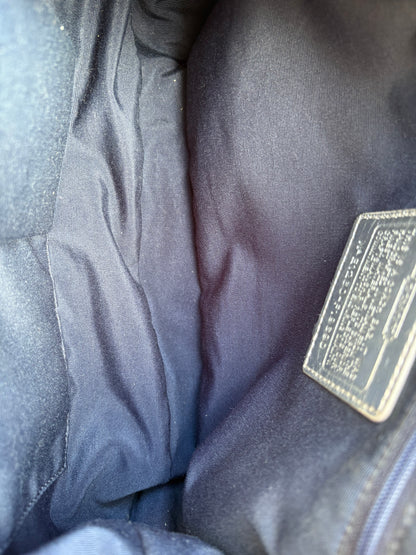 Coach Signature Denim Navy/Silver Shoulder Bag