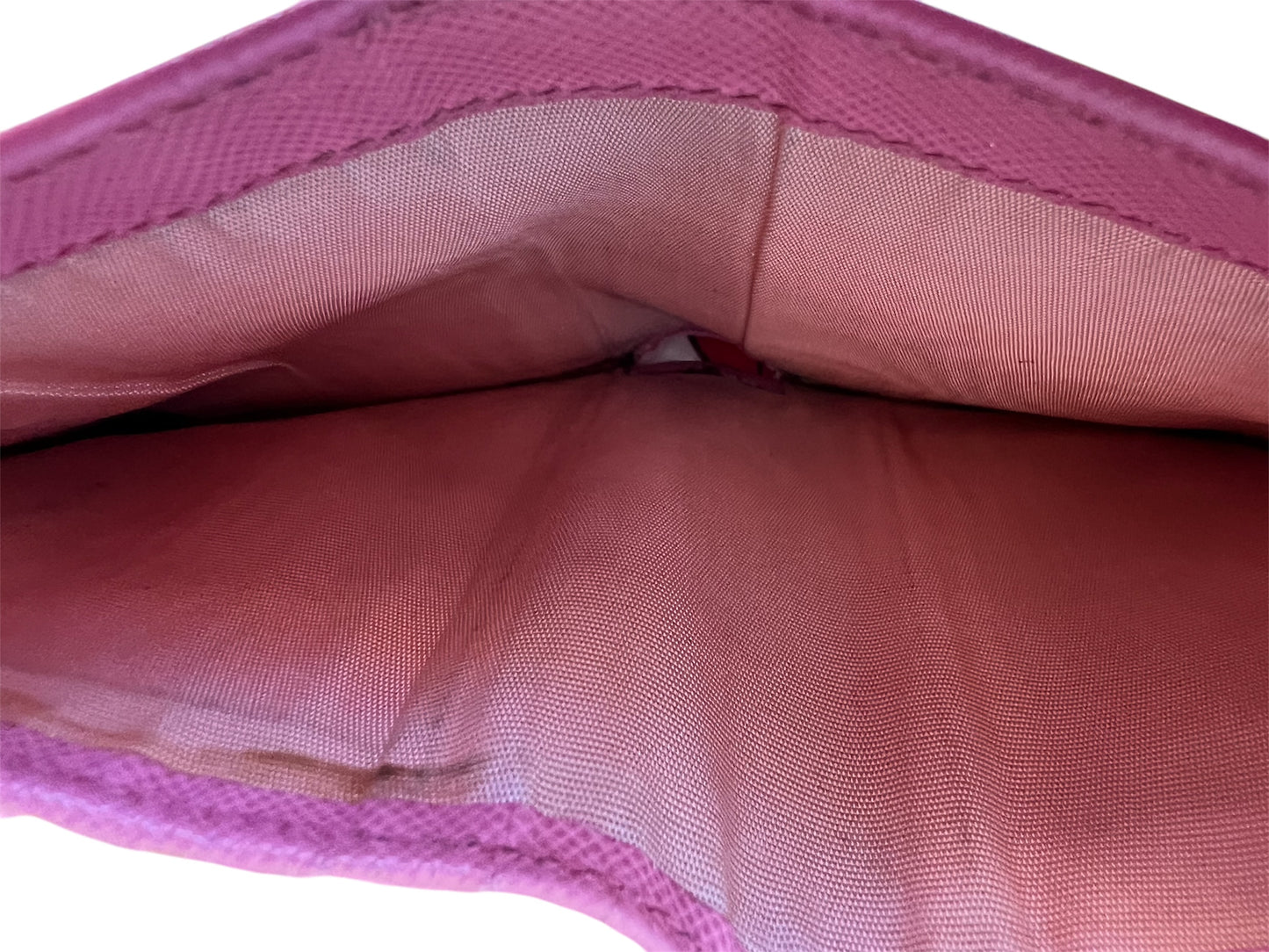 Prada Pink Saffiano Compact Wallet