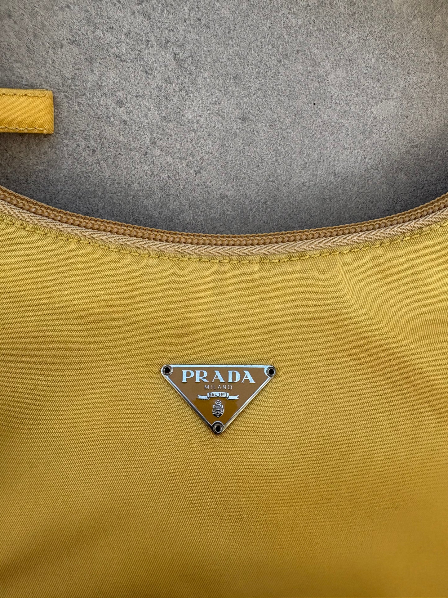 Prada Yellow Re-edition 2000 Nylon bag