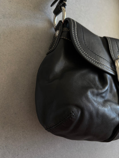 Coach Soho Black Leather Shoulder Bag