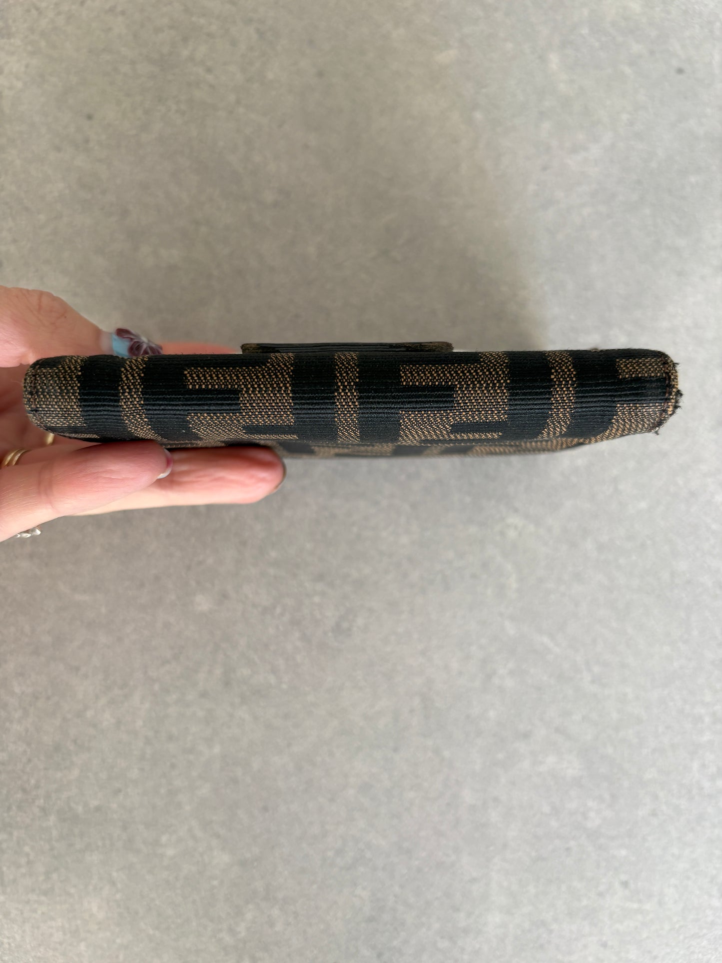 Fendi Zucca Canvas and Leather Wallet