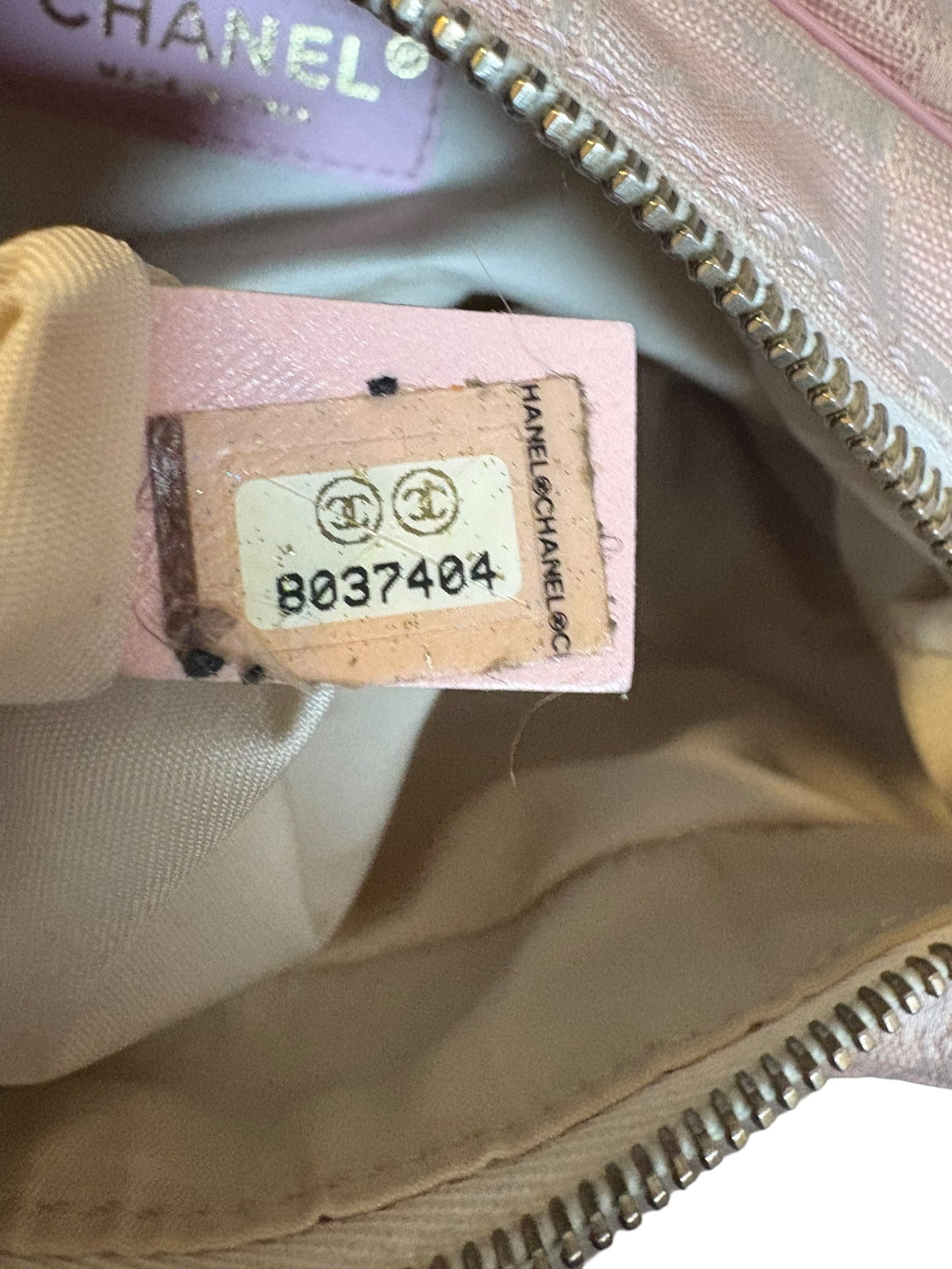 Chanel Pink Travel Line Shoulder Bag 2000s