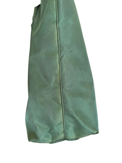 Prada Green Nylon Shoulder Tote Bag