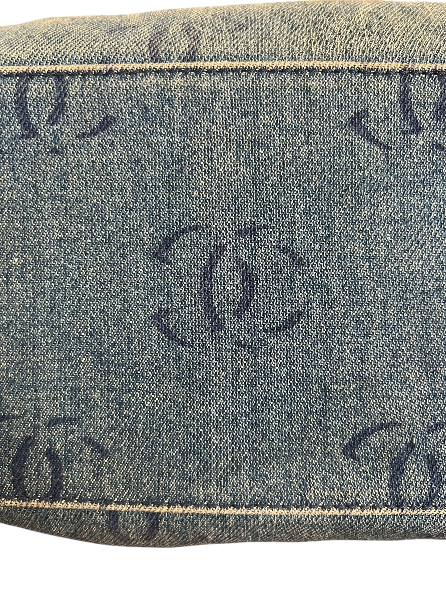 Chanel CC Denim Hobo Shoulder Bag