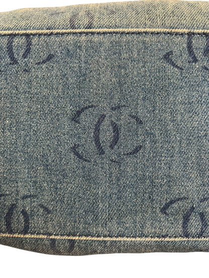 Chanel CC Denim Hobo Shoulder Bag