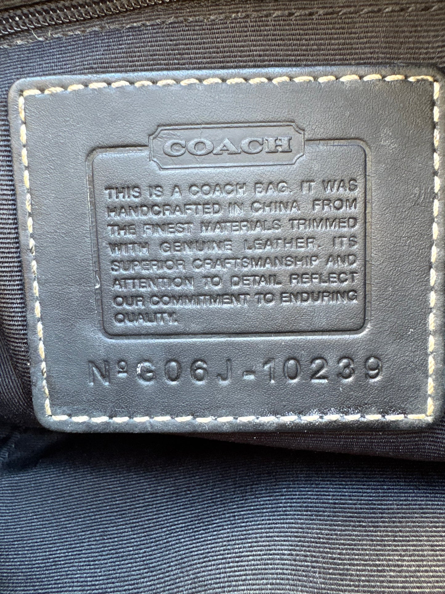 Coach Signature Black Shoulder Bag