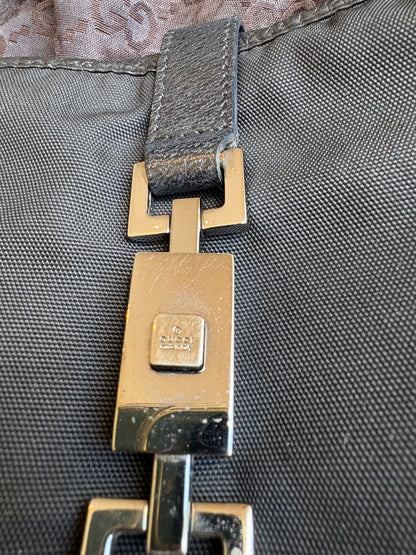 Gucci Black Leather and Material Jackie Bag