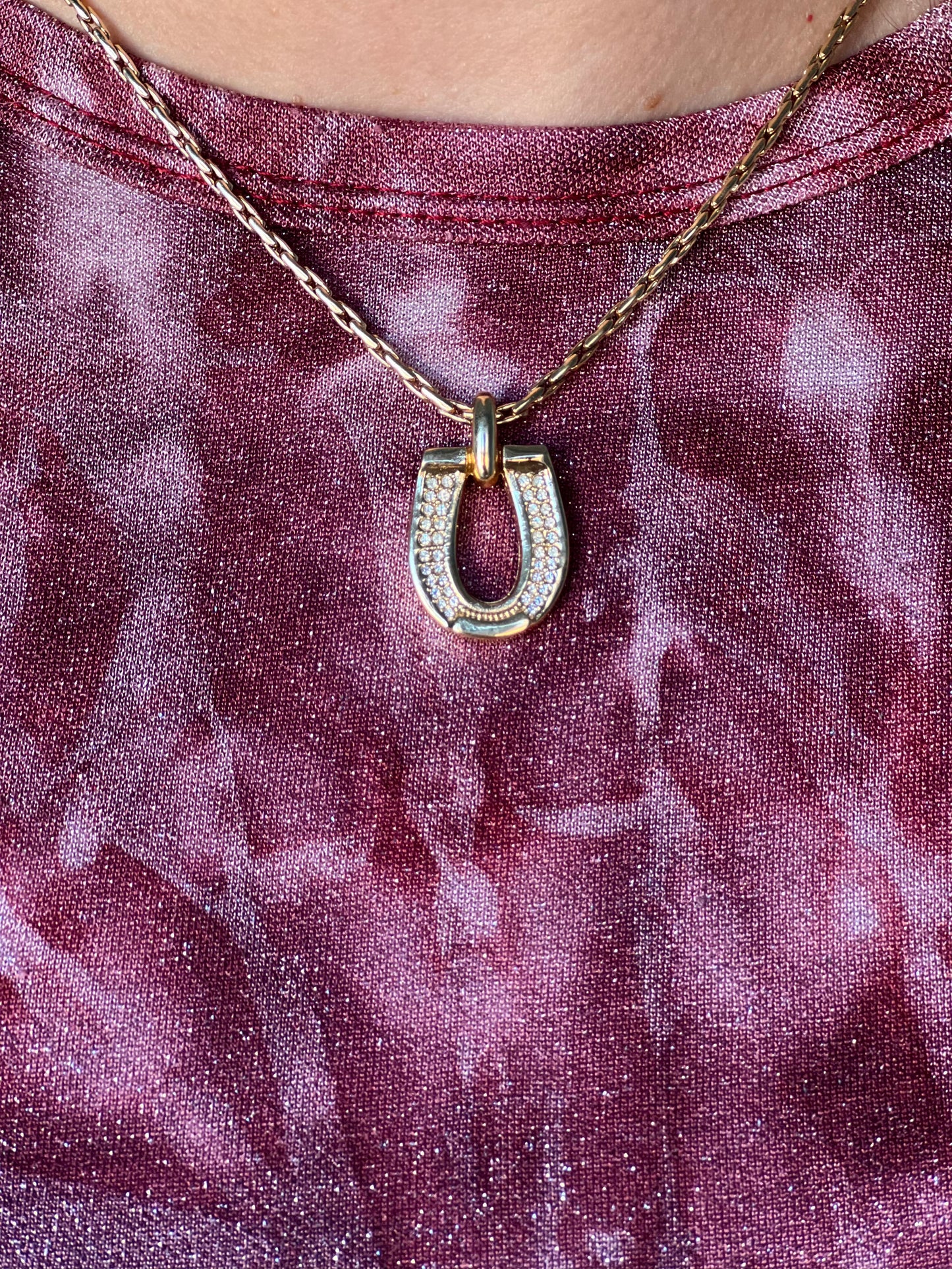 Dior Horseshoe Pendant Necklace