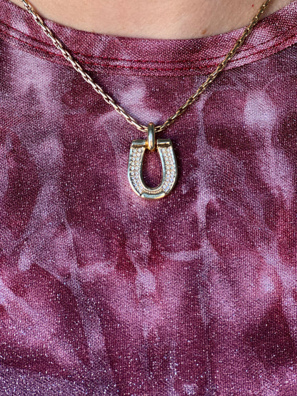Dior Horseshoe Pendant Necklace