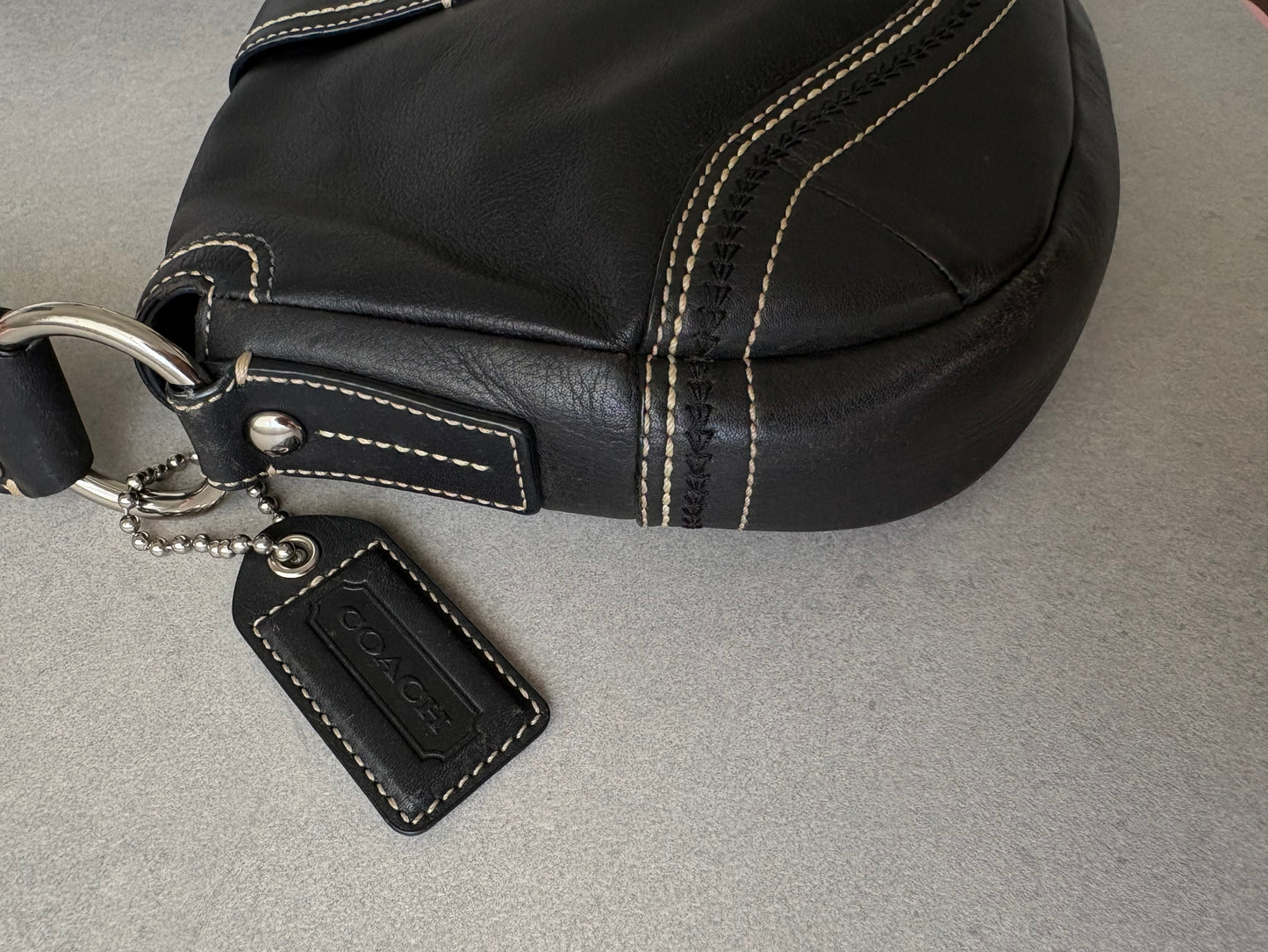 Coach Soho Black Leather Shoulder Bag