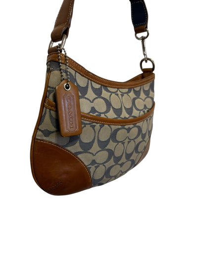 Coach Blue Monogram Shoulder Bag
