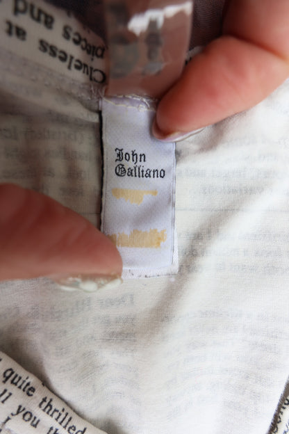 John Galliano Newspaper Top Size