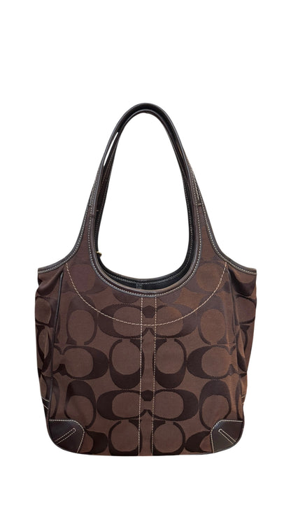 Coach Brown Signature Ergo Shoulder Bag