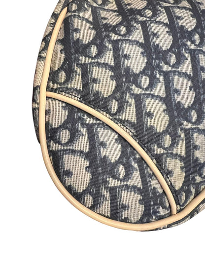 Christian Dior Blue Monogram Saddle Shoulder Bag