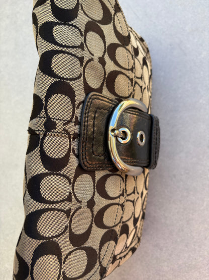 Coach Soho Black and Grey Monogram