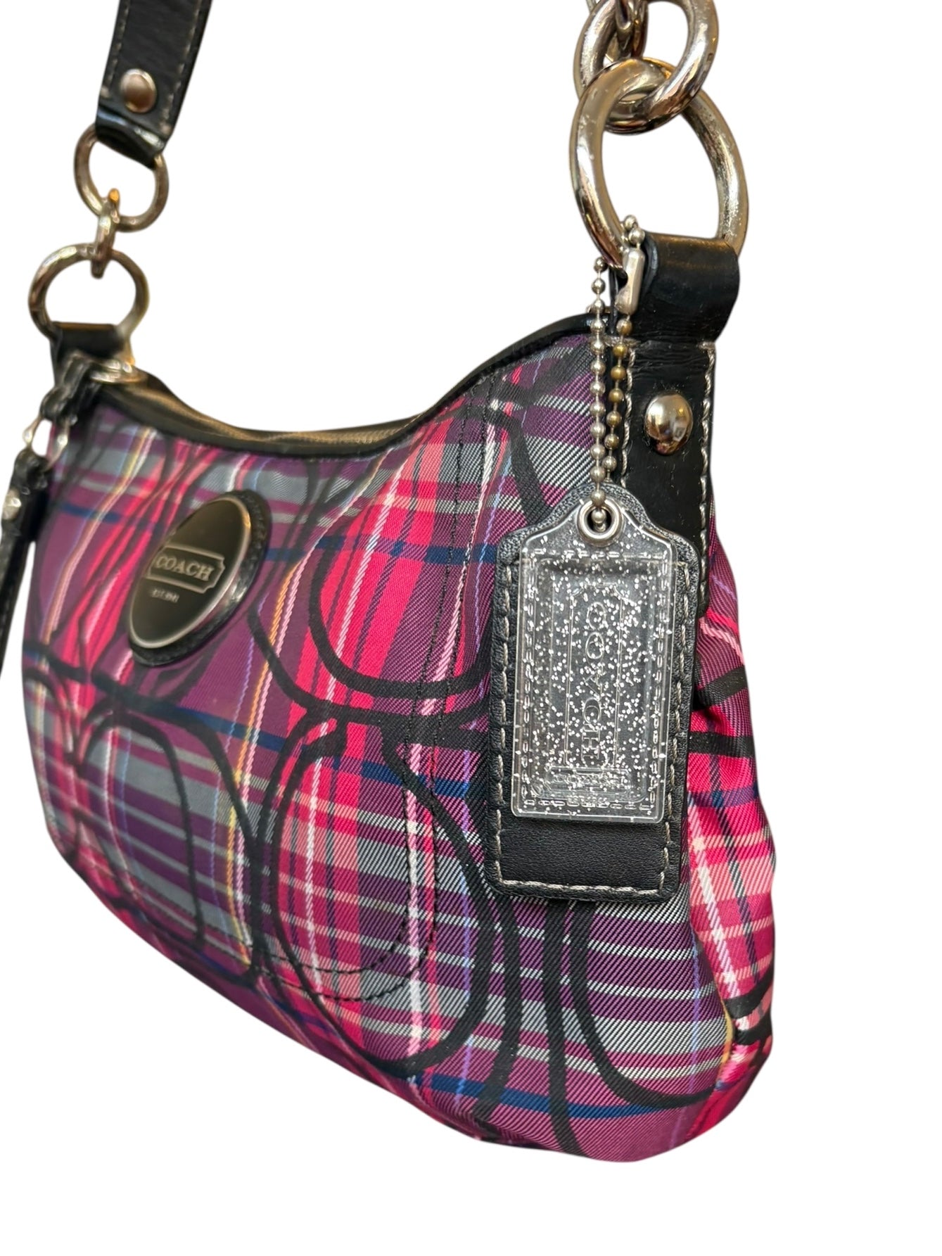 Coach Poppy Tartan Shoulder Bag