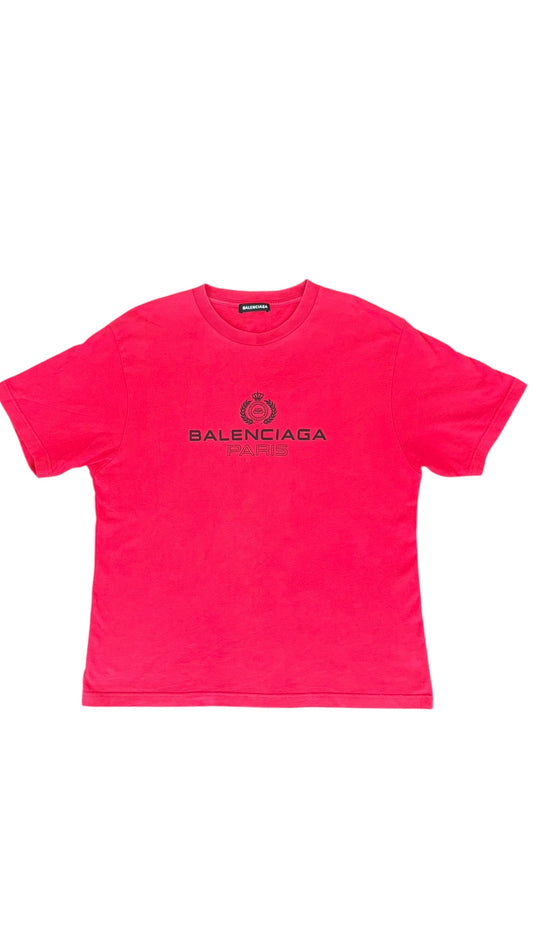 Balenciaga Red Oversized Tee