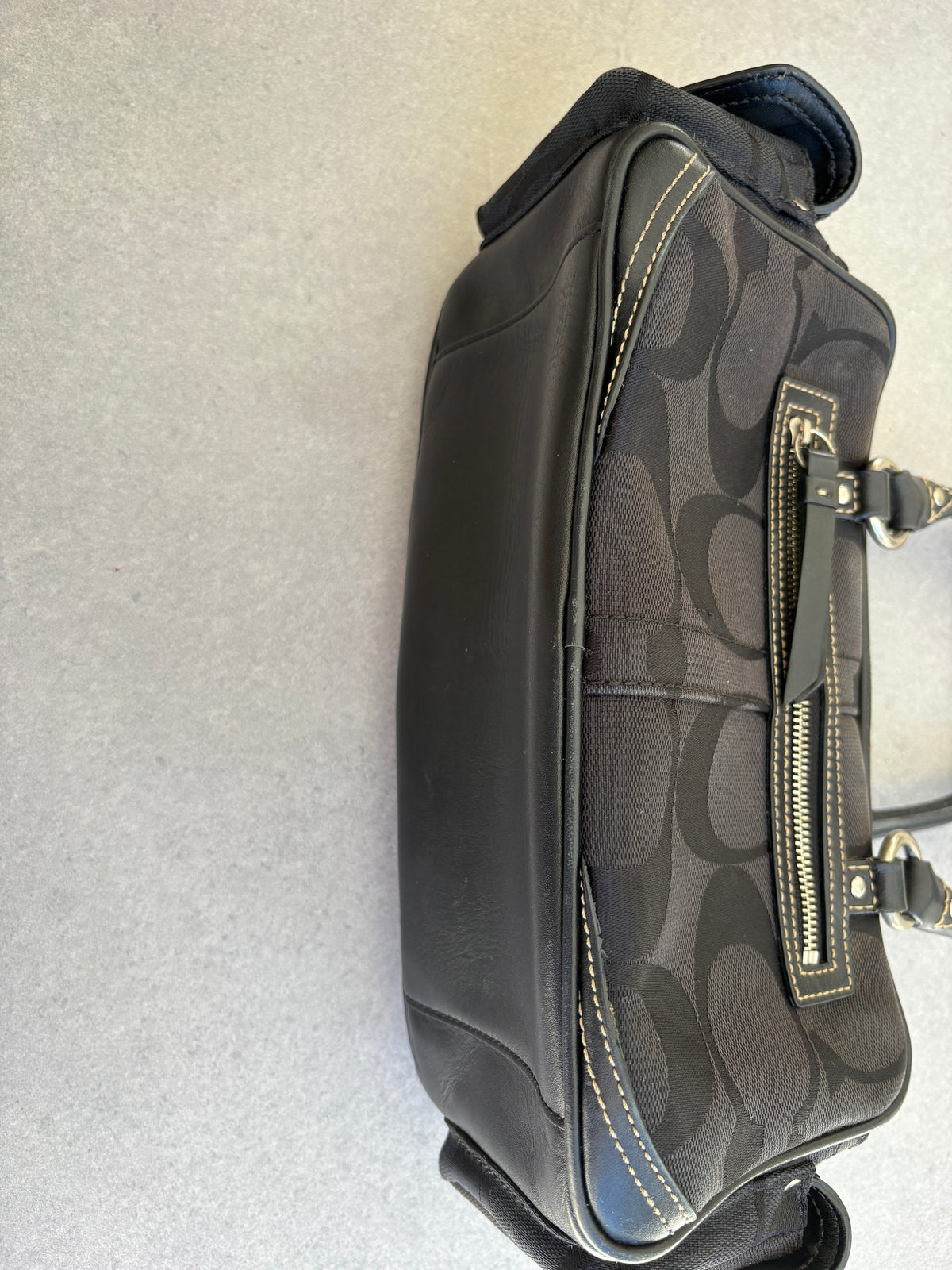 Coach Black Boston Monogram Bag