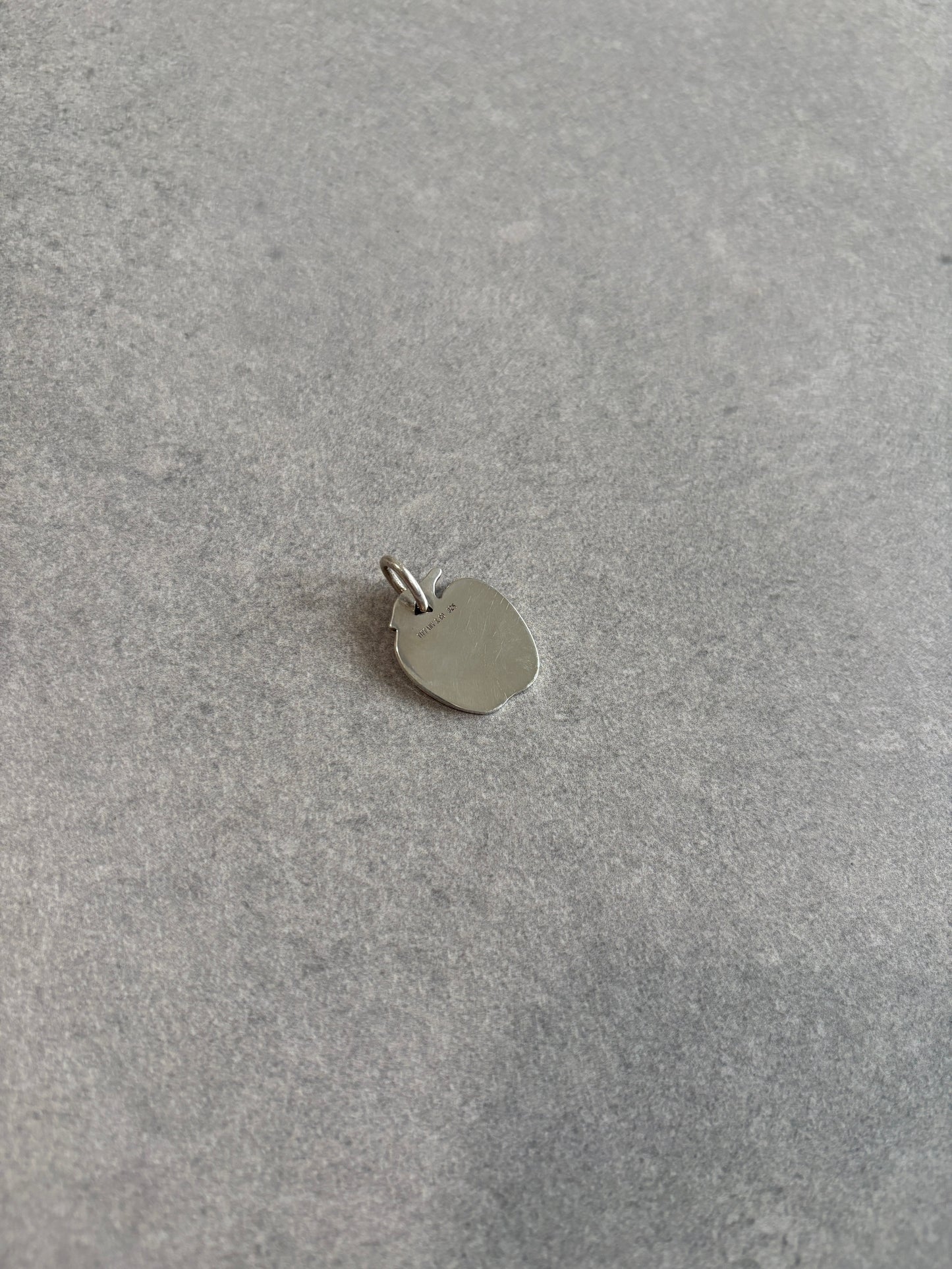 Tiffany & Co. Sterling Silver Engravable Apple Pendant