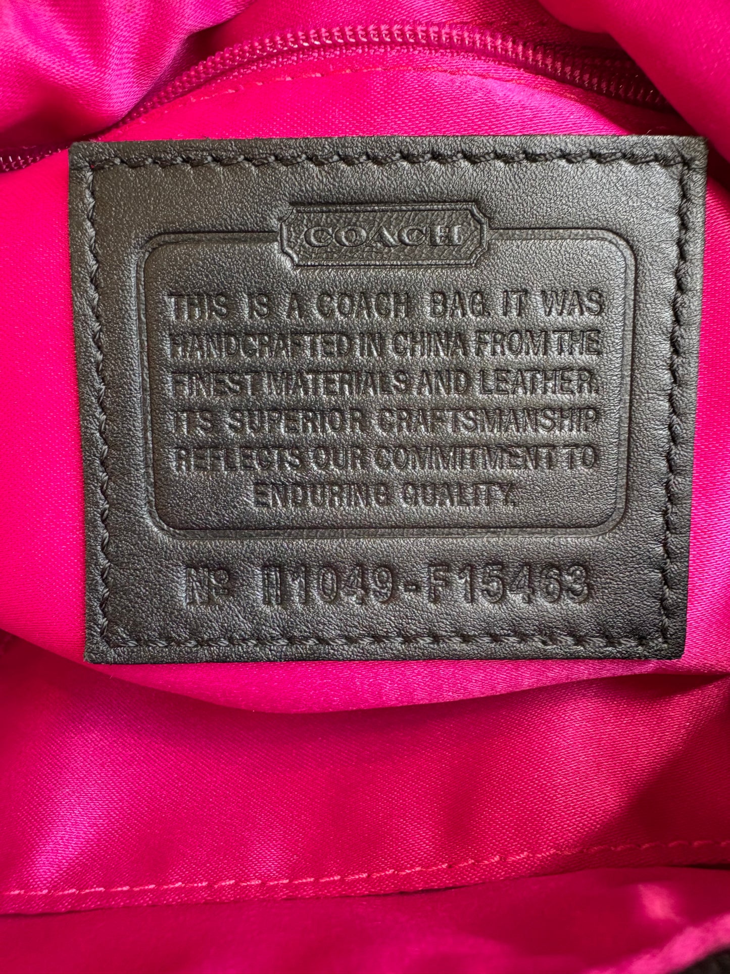 Coach Poppy Tartan Shoulder Bag