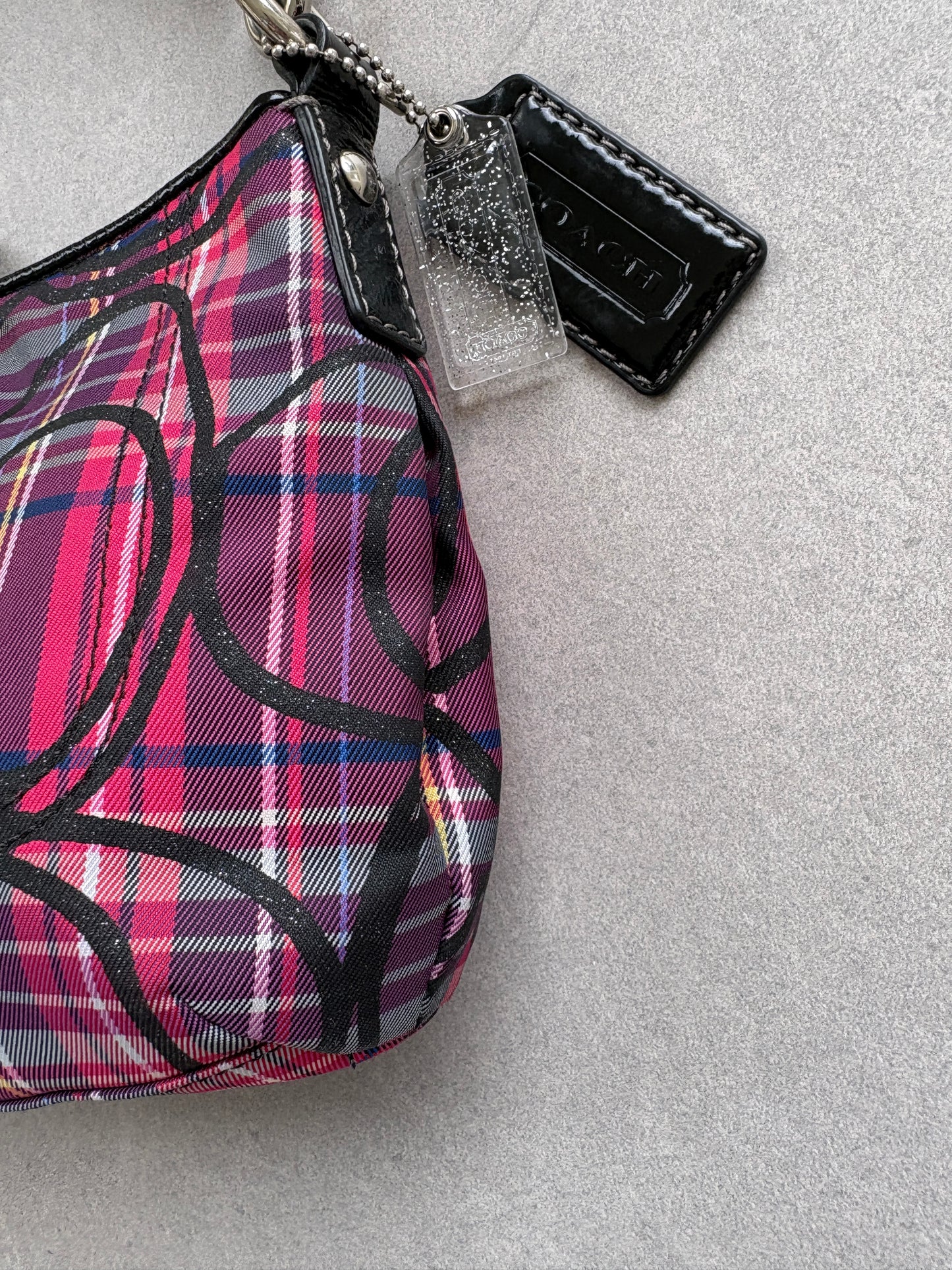 Coach Poppy Tartan Shoulder Bag