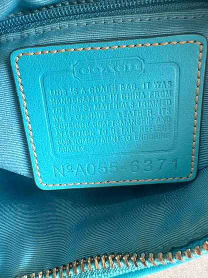 Coach Demi RARE Blue Baguette Shoulder Bag