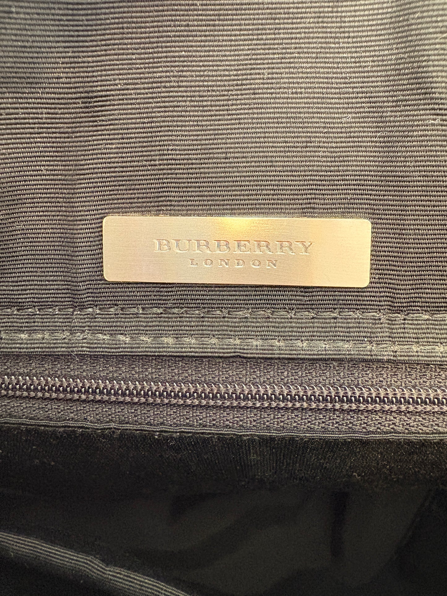 Burberry Beige Nova Check and Black Leather Shoulder bag