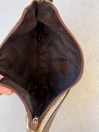Gucci Brown GG Canvas and Leather Shoulder Bag